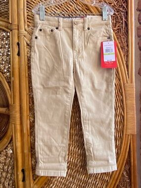NWT Lucky Brand Boys 4T Beige Skinny Jeans